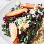 Sautéed Beet Greens with Nectarine and Feta
