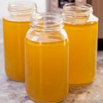Beef Bone Broth in mason jars