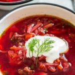 Borscht Soup In Bowl