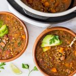 2 bowls of instant pot lentil soup