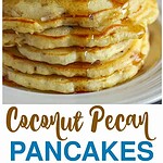 Coconut Pecan Pancakes. Step up your pancake game by adding toasted coconut and pecans to this basic, no-fail batter!
