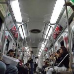 The interior of a buenos aires subway car