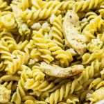 Closeup Pesto Pasta
