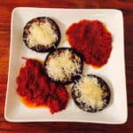Grilled Lighter Eggplant Parmesan with Sauce