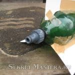 Коннектор установлен на горлышке Водяная ракета и пусковая установка