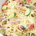 Spaghetti Pasta Salad recipe from The Country Cook