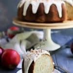 Chai Spiced Pear Bundt Cake is filled with fresh ripe pears and gently spiced with cinnamon, cardamom and cloves. A spiced icing is accented with chai tea.