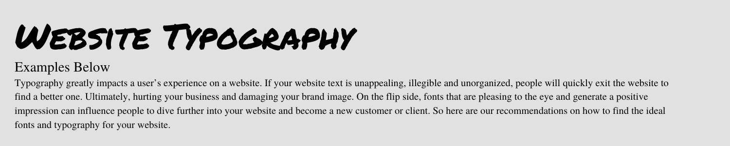 Different Mood Texts Bad Website fonts