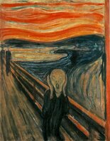Munch's The Scream - not the best way to present!