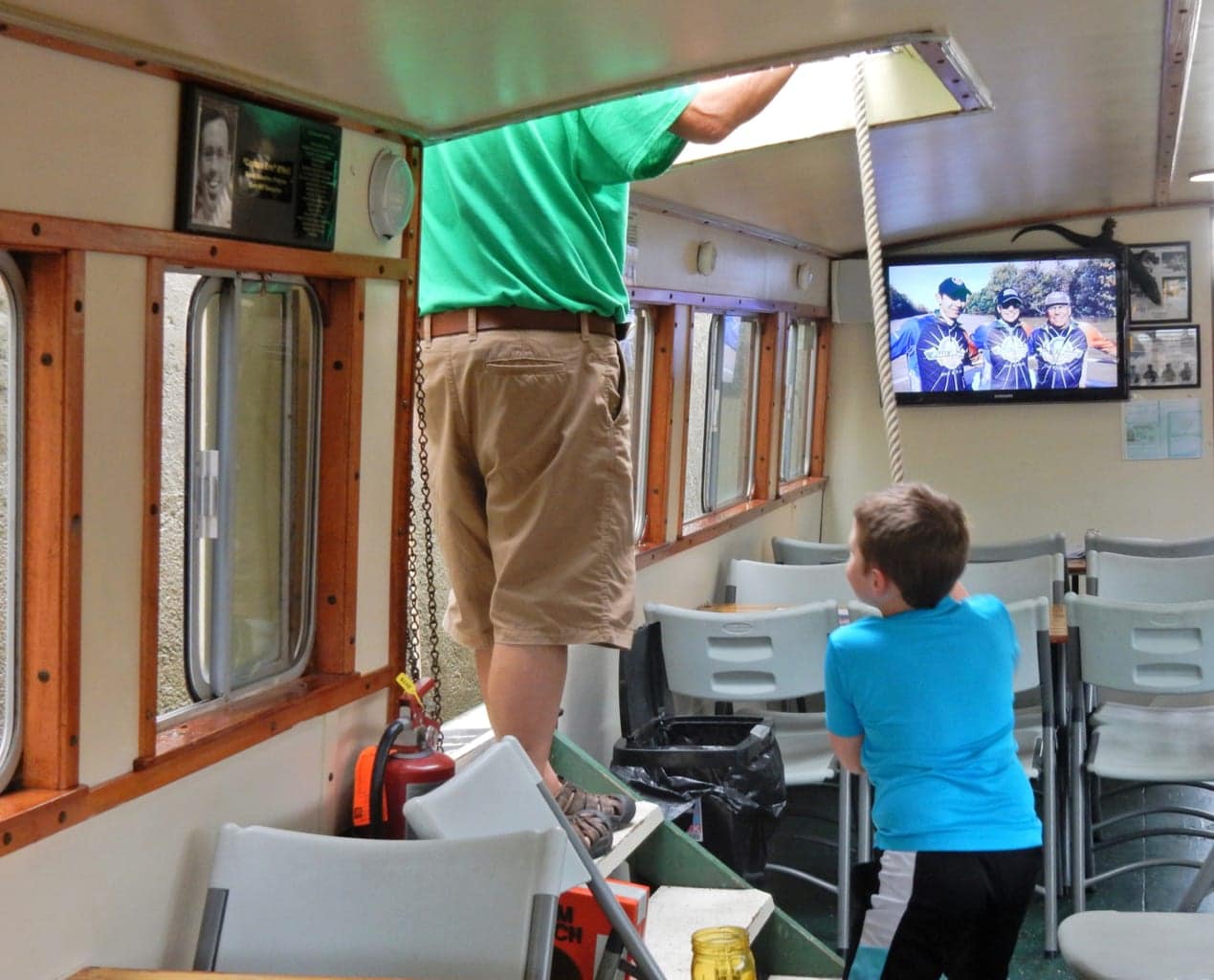 Helping on Sam Patch Canal Boat Pittsford NY