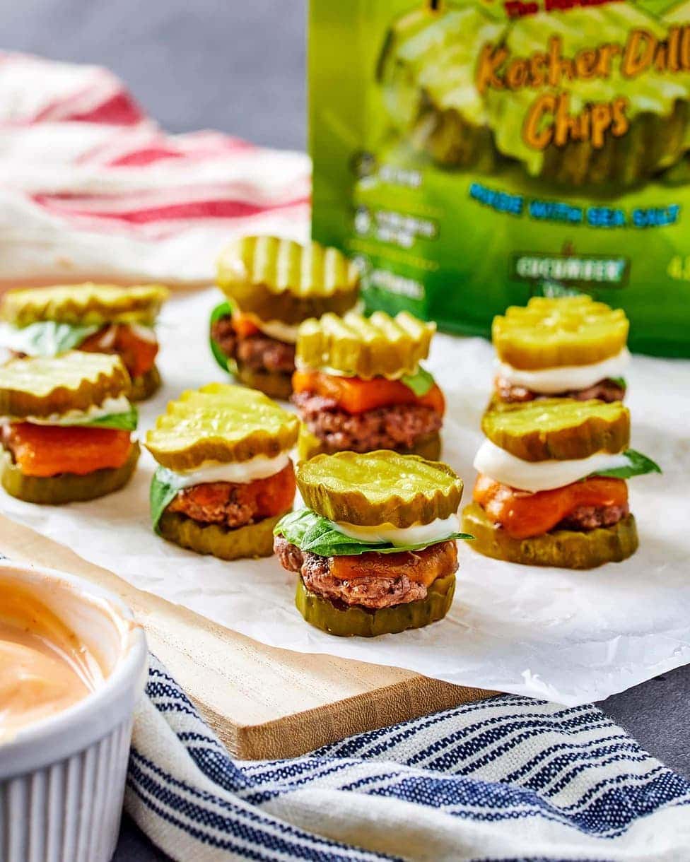 Mini Burger Pickle Sliders