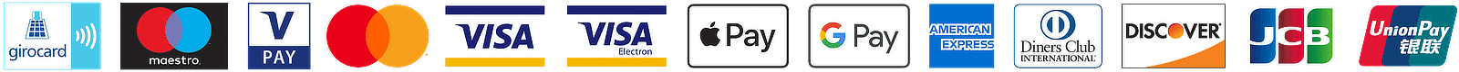 Banner Website 2 Logos aller akzeptierten Kreditkarten