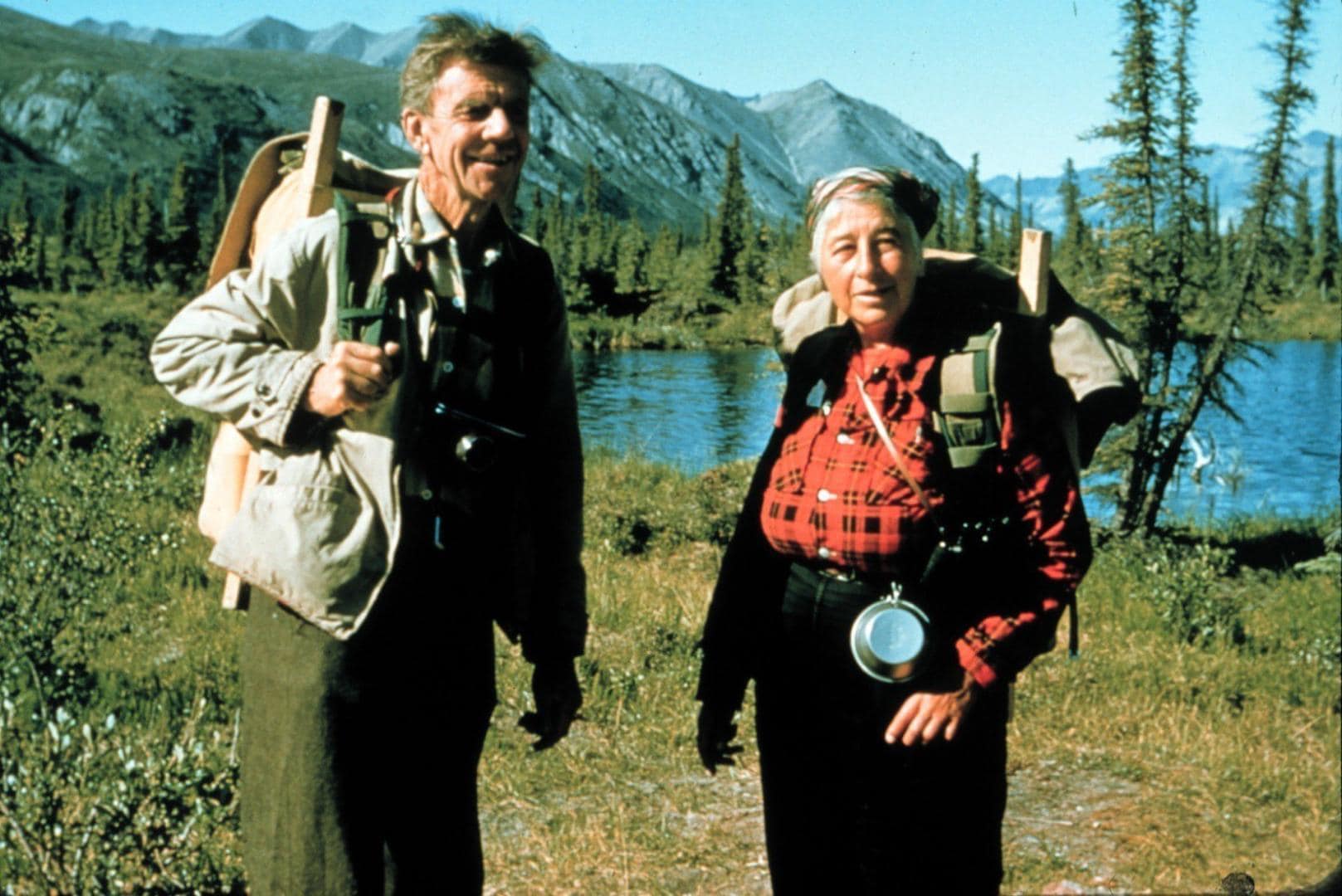 Olaue and Mardy Murie on the Arctic Refuge, 1956. Olaus described wilderness as "nature's freedom." Mardy declared that "it is itself, for itself." Photo courtesy of Roger Kaye