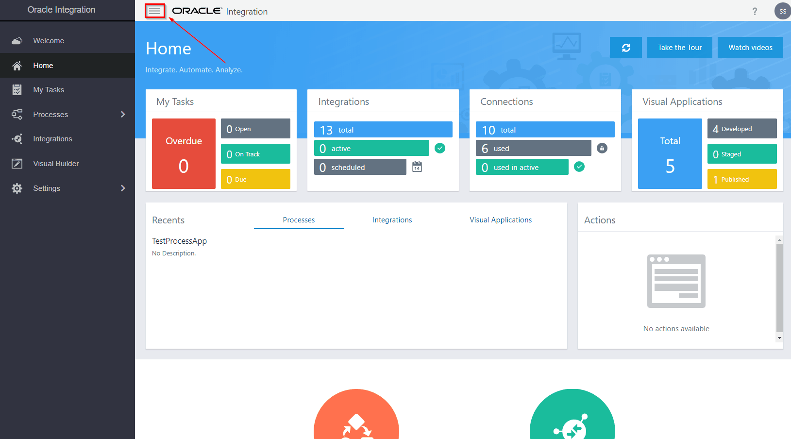 Console Walkthrough of Oracle Integration Cloud (OIC)