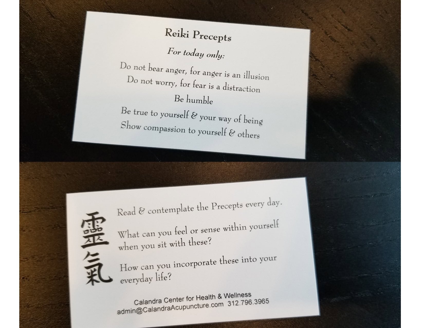 Reiki precepts