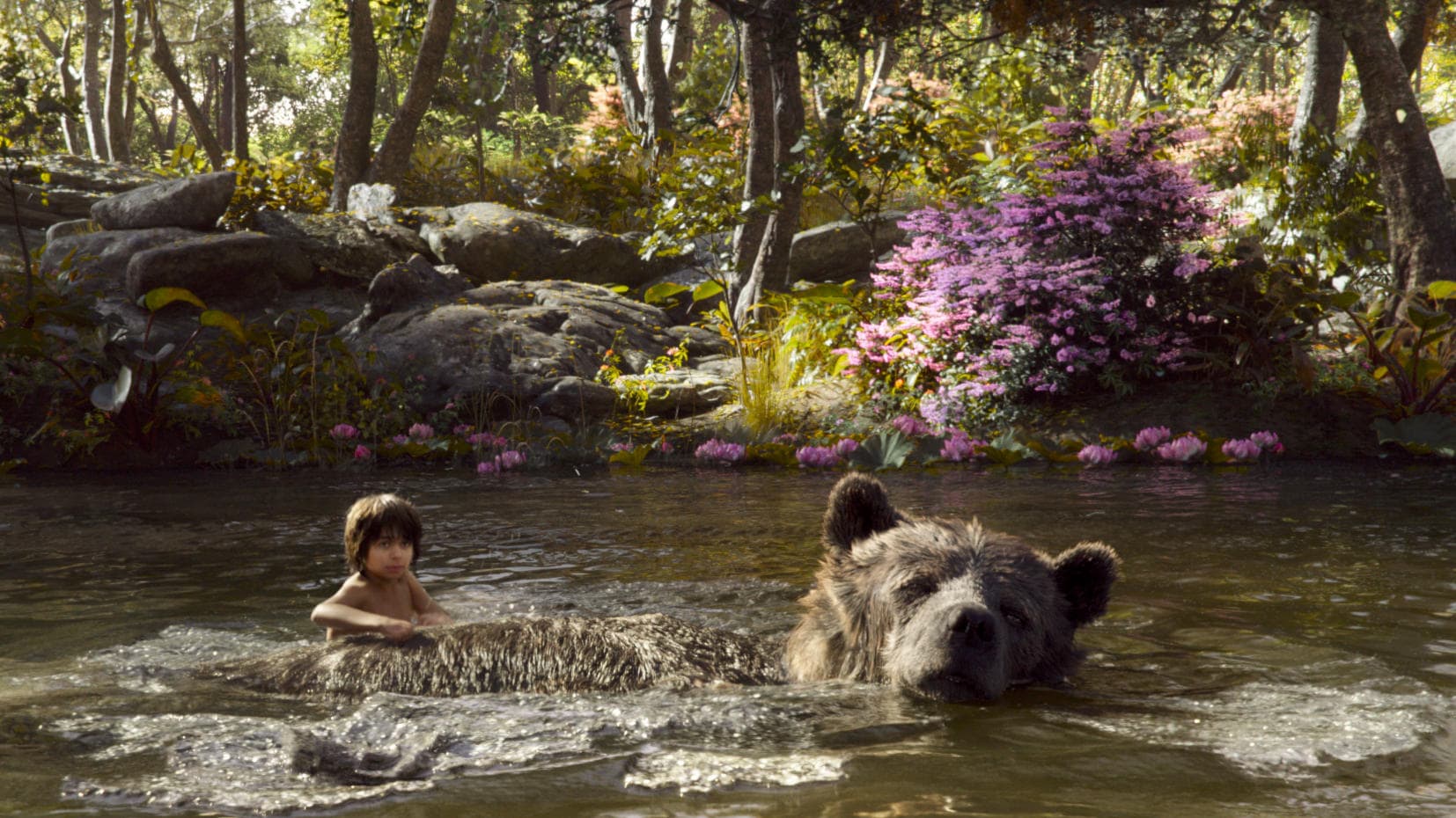 Mowgli and Baloo in The Jungle Book