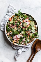 After making this recipe at least 2x month for the last year, I've come up with my ultimate take on the famous Ottolenghi's Fattoush Salad