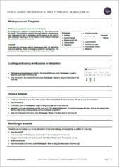 Quick Guide on how to manage your workspaces and templates in AmphaSoft