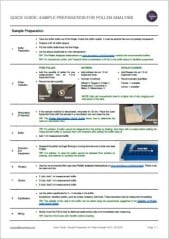 Quick Guide for sample preparation for pollen analysis.