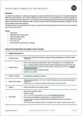 Quick Guide on how to maintain stability of pollen cells for pollen analysis