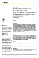 PLOS Article - Impedance Flow Cytometry: A Novel Technique in Pollen Analysis.