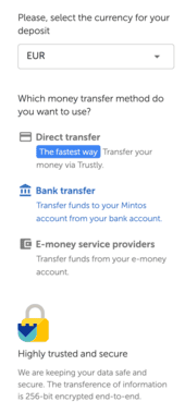 Mintos Adding Funds