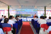 Ceremony of flow block and water storage at the node structure cluster - Cai River Reservoir under Tan My Irrigation Project