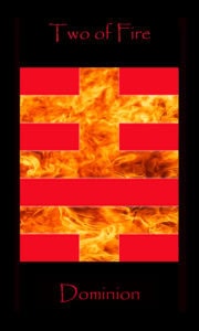 Tarot Two Fire Two Wands from Tarot of the Morning Star.