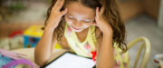 Young girl using an iPad