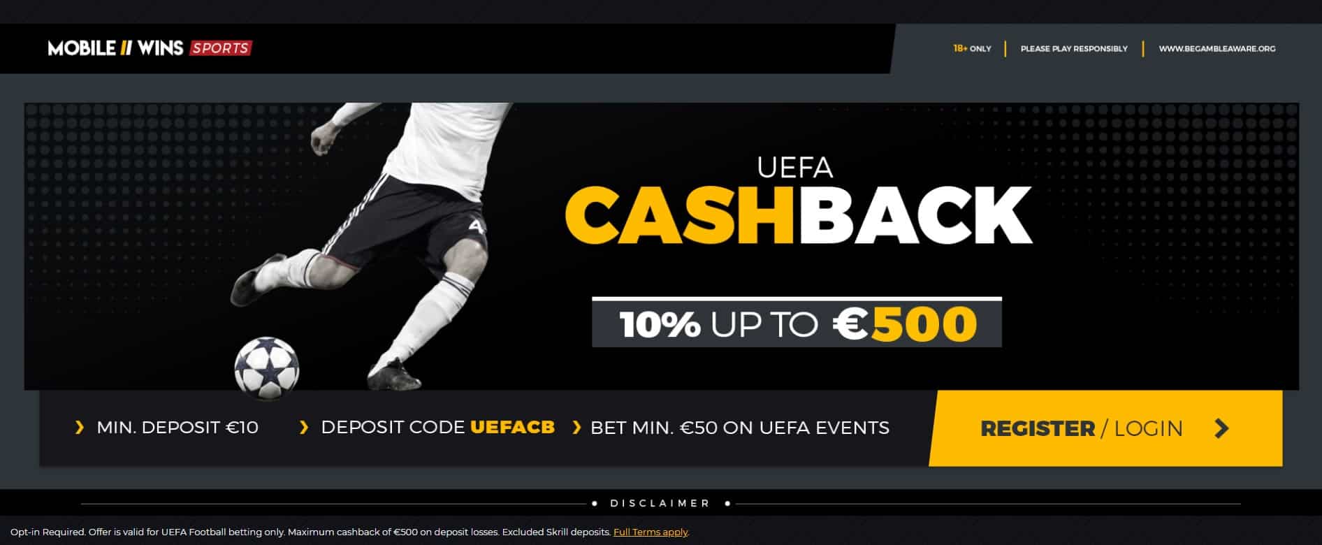 UEFA Cashback at Mobile Wins