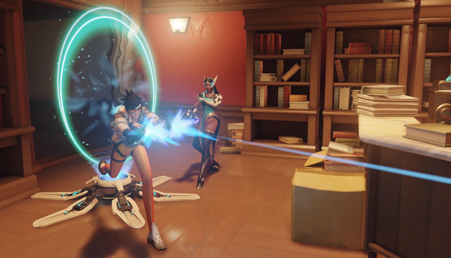 Symmetra's Teleporter allows for constant assaults straight from the spawn.