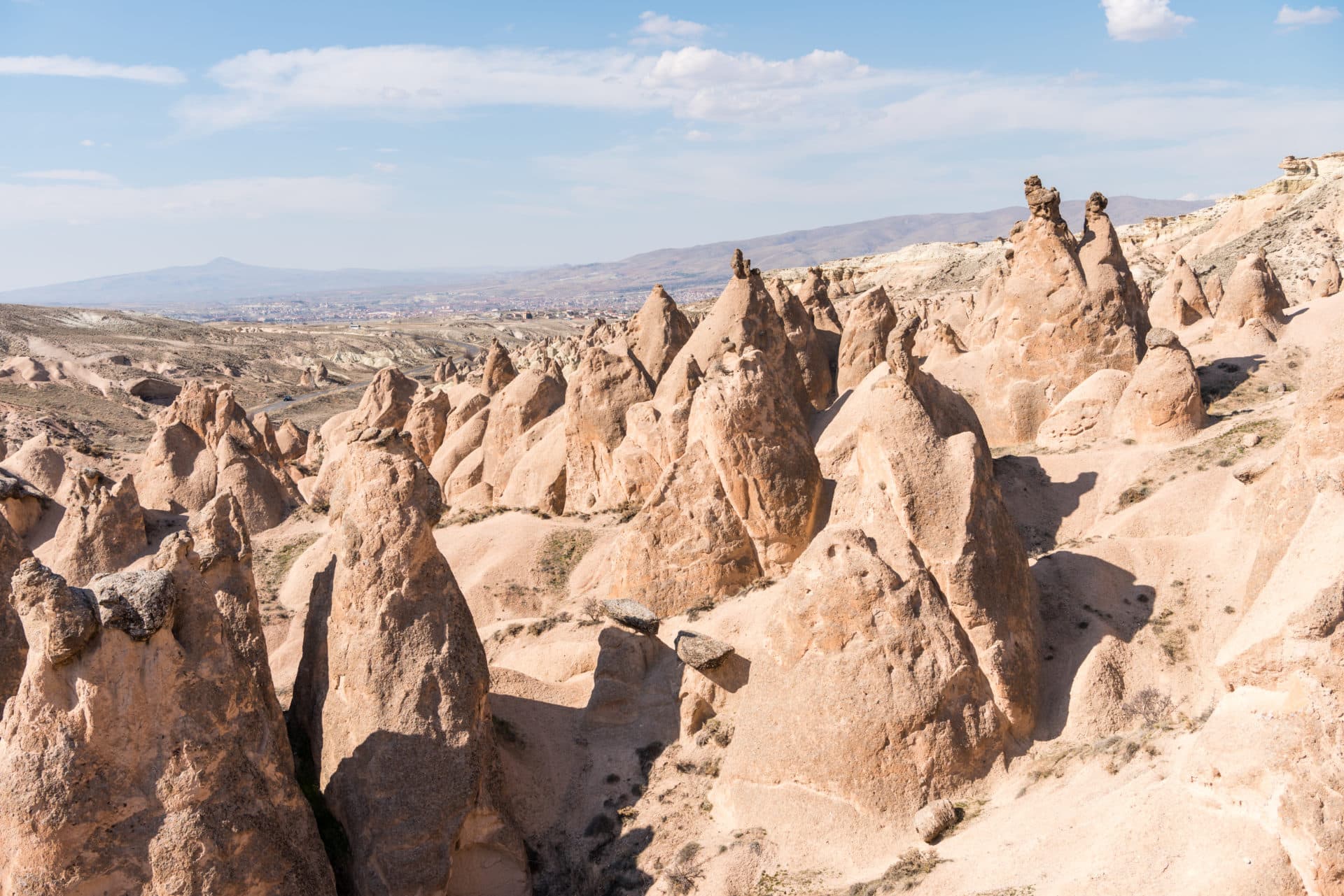 Many different rock formations and small fairy chimneys at Devrent Valley in Goreme, Cappadocia,Turkey.