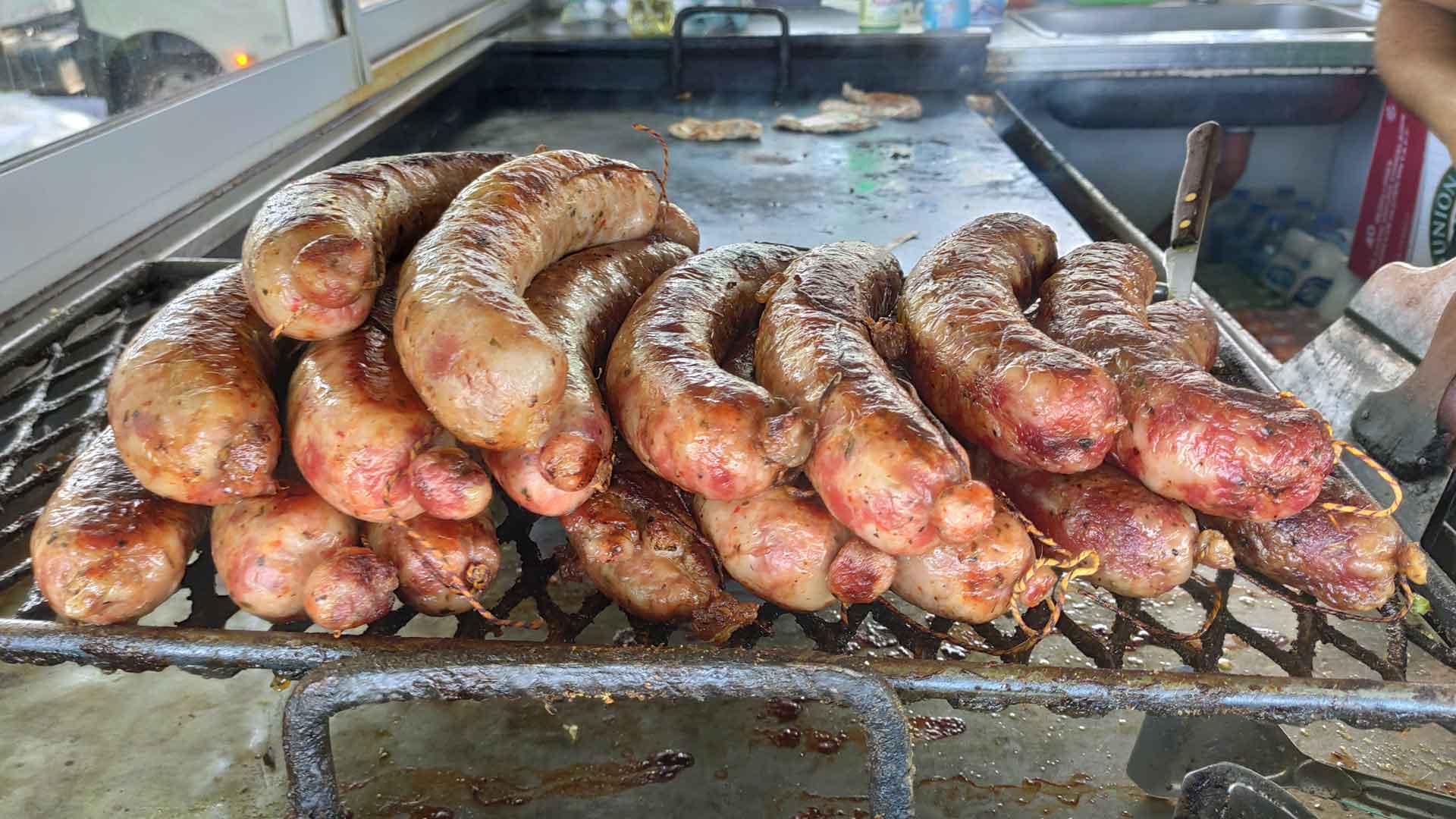 Street Food from Buenos Aires Traditional Chorizo for Choripan