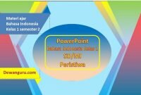 bahan ajar bahasa indonesia ppt kelas 1 peristiwa