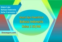 bahan ajar bahasa indonesia ppt kelas 2 sd-mi