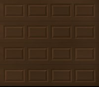 alt=" Amarr short panel garage door in dark brown"