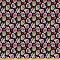 ABAKUHAUS-Calaveras-Elastizada-Estampada-Multicolor-telas-calaveras