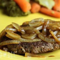 Hamburger Steaks w/ Brown Gravy and Onions