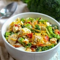 Low Carb Broccoli Cauliflower Salad