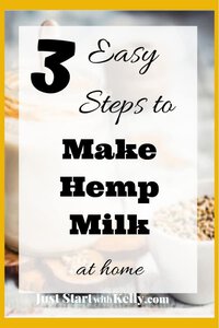 jar of hemp milk with seeds
