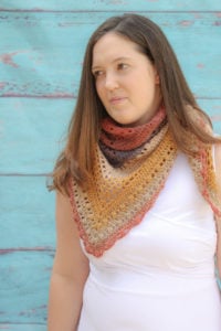 Desert Sunset shawl is a free crochet pattern that is the intermediate crocheter. It uses very few stitches and all special stitches are explained. This is a fun project that creates a unique design. This project only take one skein of Lion Brand Mandala yarn.