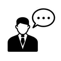 話す人