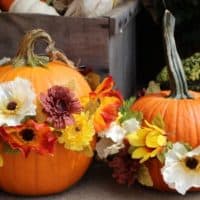 DIY Flower Pumpkins For Fall