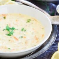 Turkey Avgolemono Soup