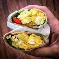 Spinach Scramble Wraps