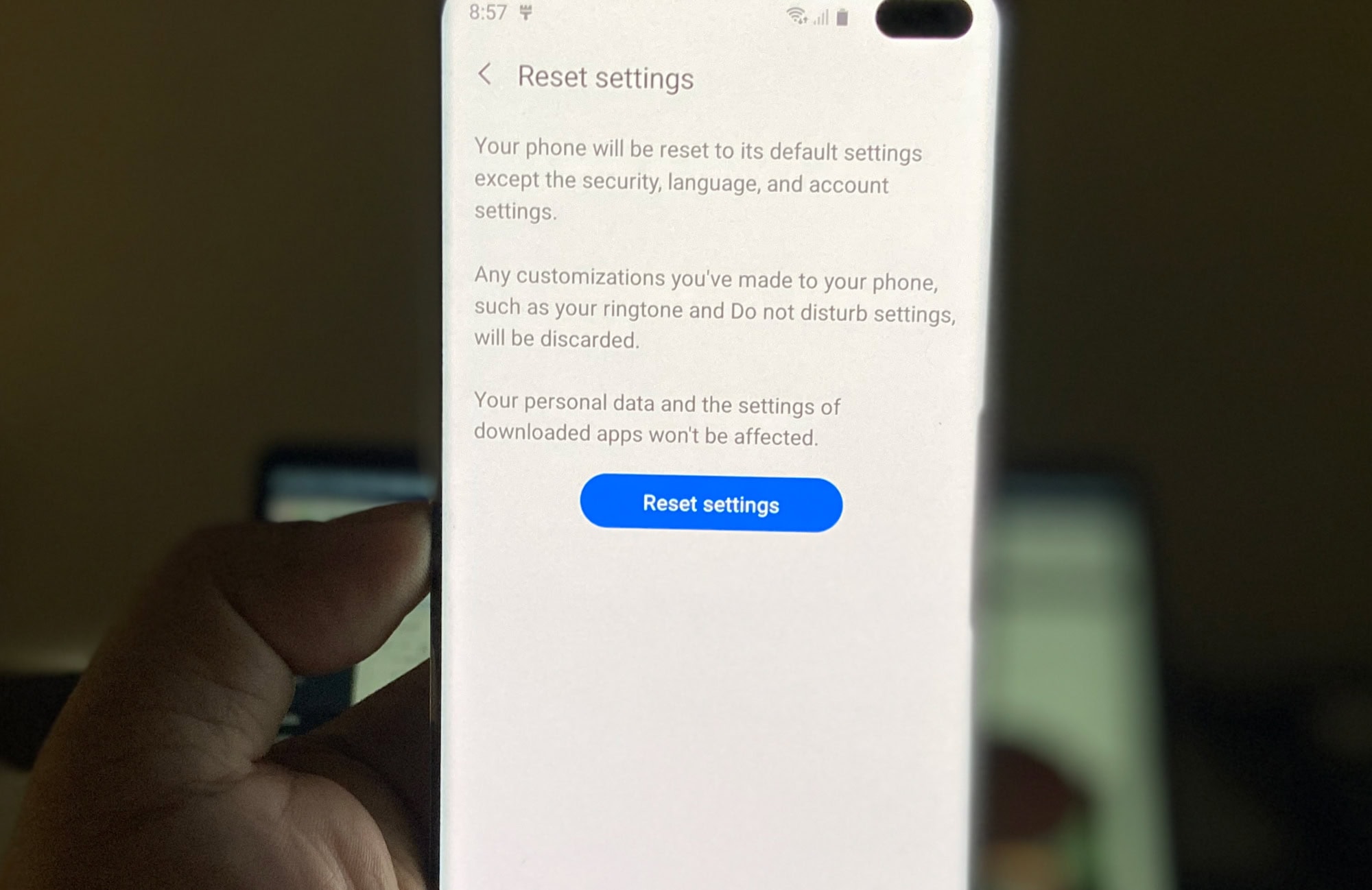 soft reset galaxy s10
