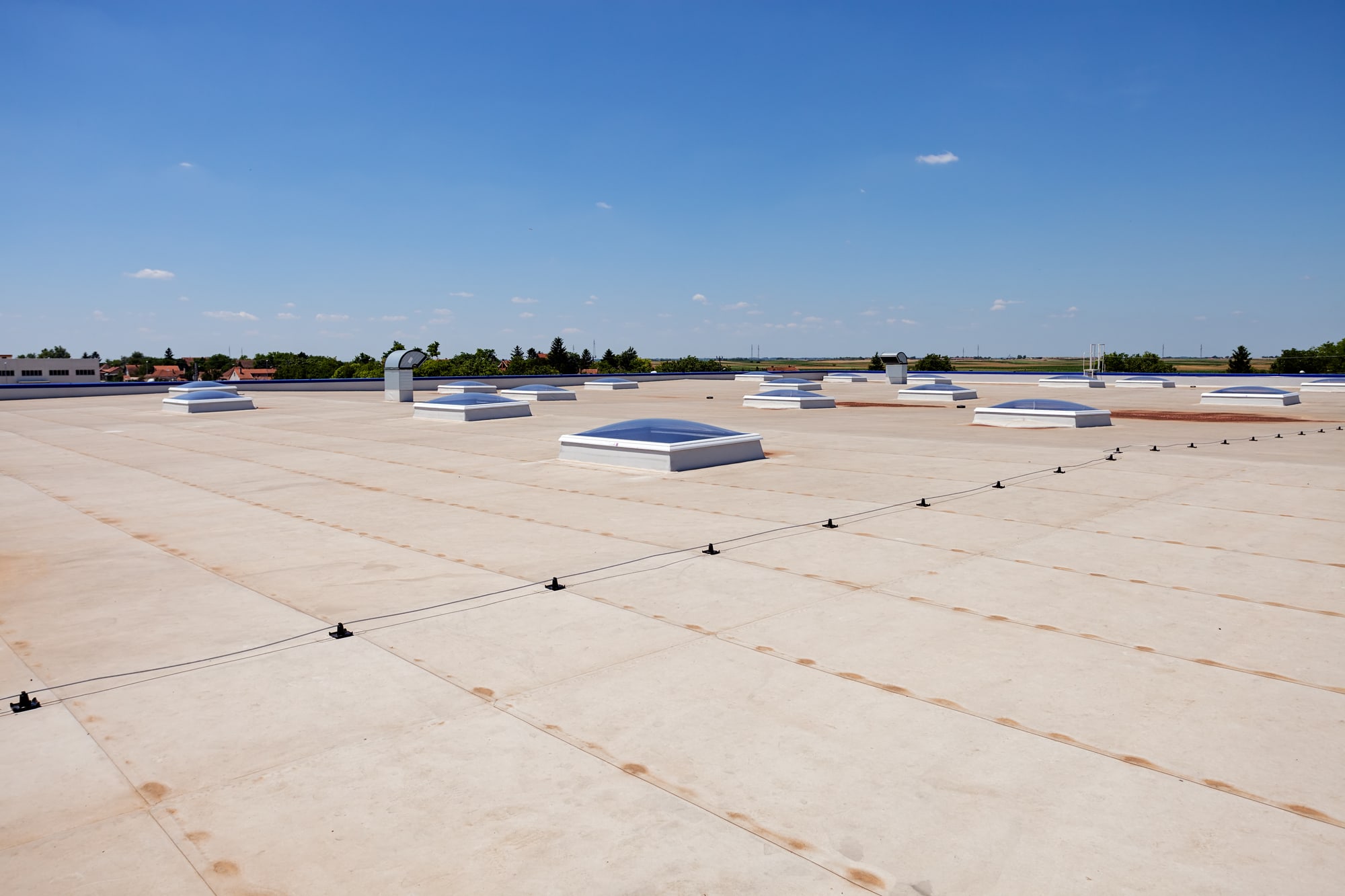 flat roof on industrial hall flat roof on industrial hall