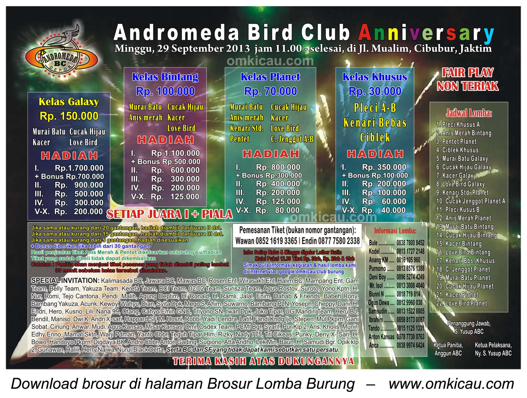 15 Brosur lomba burung terbaru OM KICAU 15 Brosur lomba burung terbaru OM KICAU