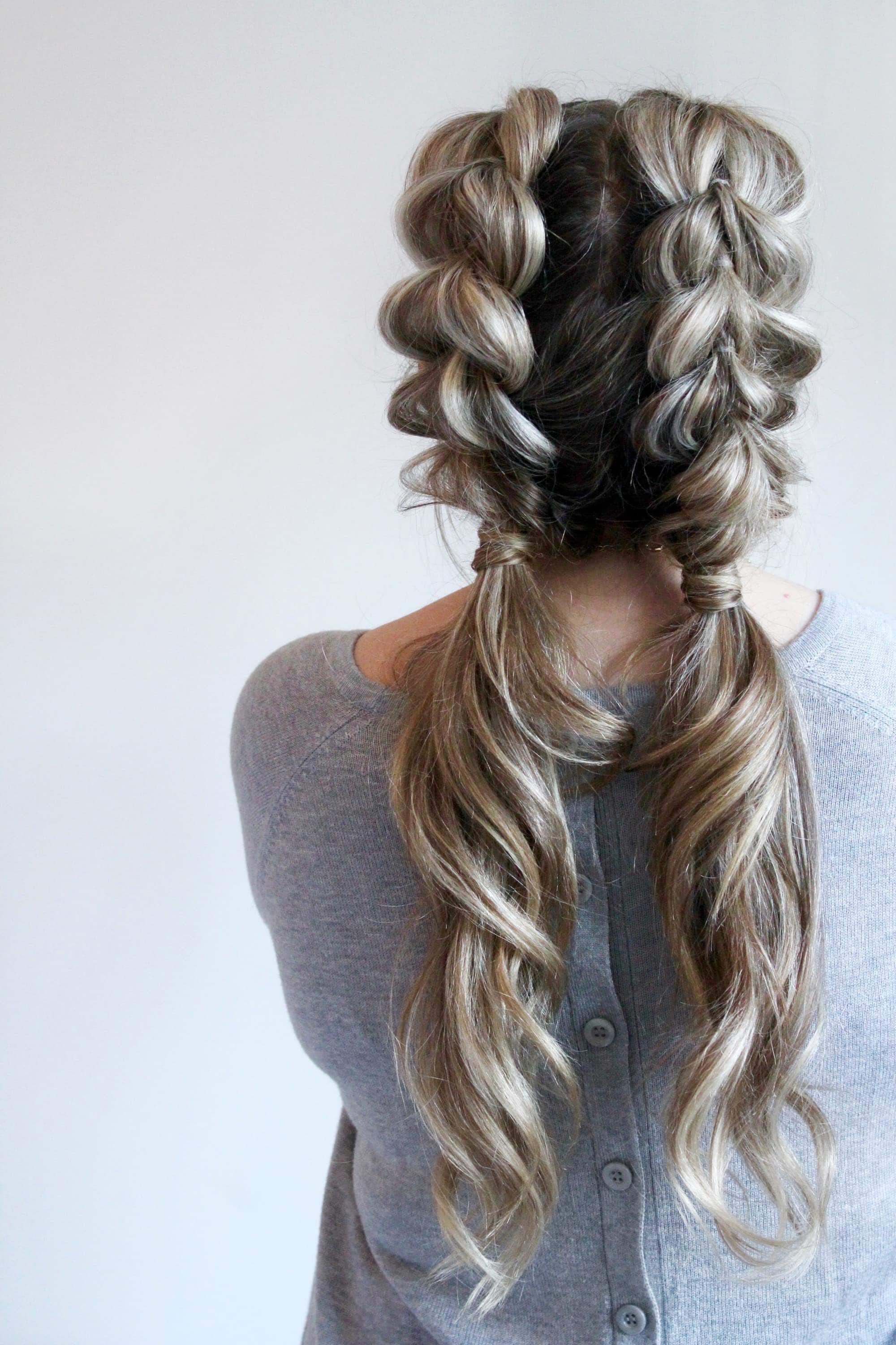 Jumbo Pull Through Braid Pigtails Tutorial Cassie Scroggins