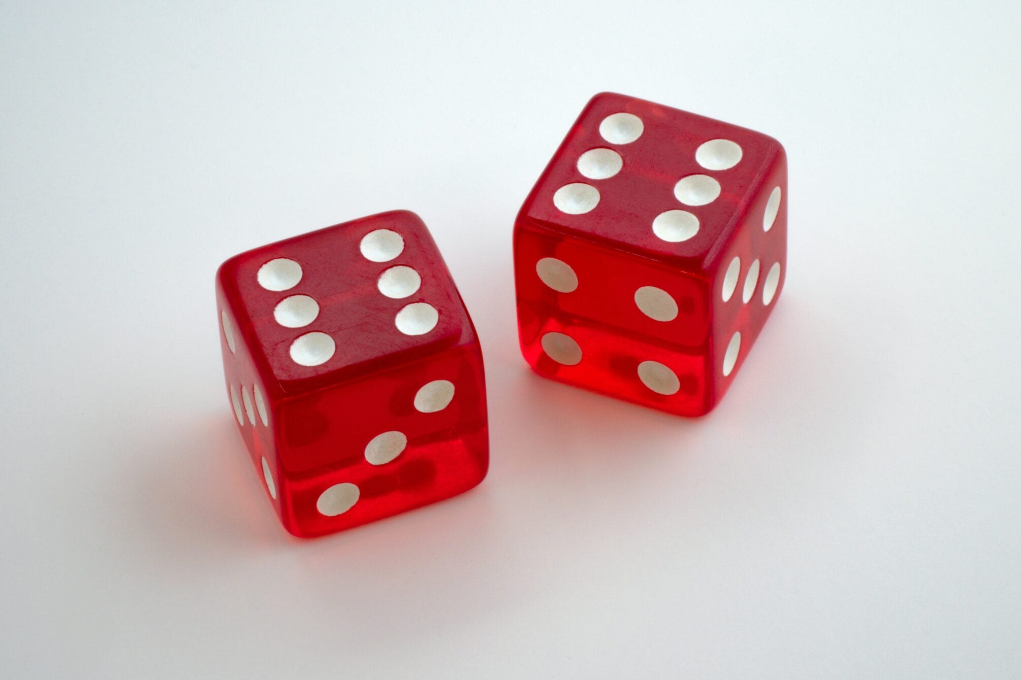 two dices with 6 dots